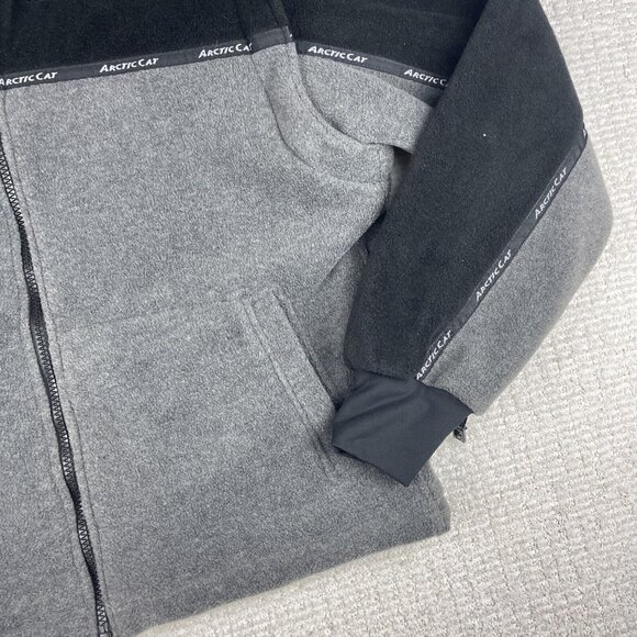 Arcticwear Arctic Cat Fleece Full Zip Jacket Sz S Grey Flex Fleece Snowmobile - Picture 5 of 16